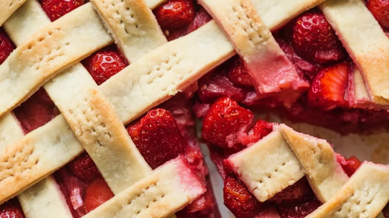 Strawberry Rhubarb Pie Recipe - Featured