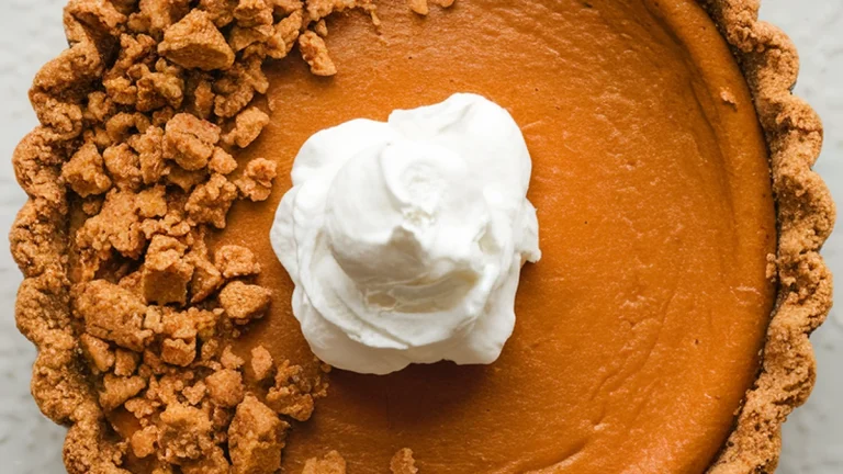 Sweet Potato Pie with Graham Cracker Crust - Featured