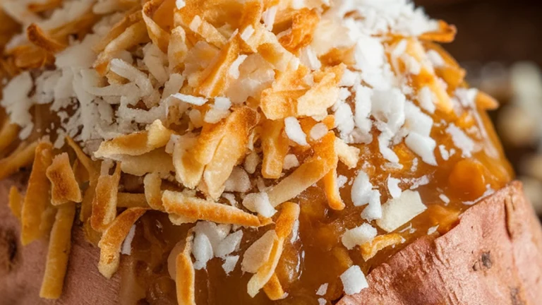 Sweet Potato with Coconut and Cinnamon - Featured