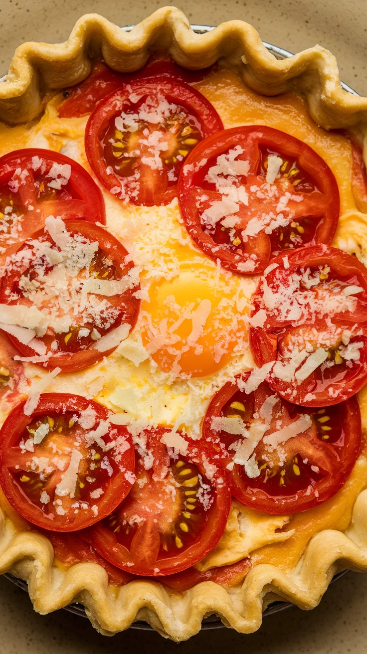 Southern Style Savory Tomato and Cheese Pie
