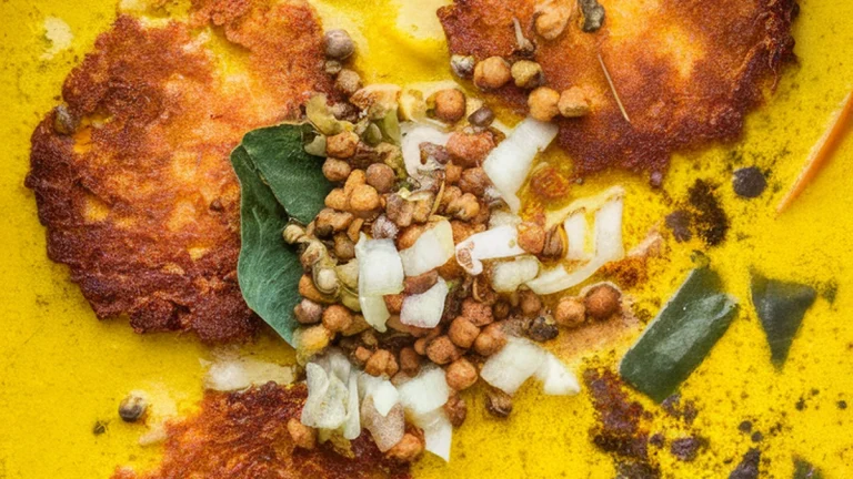 Buttermilk Curry Soup (Kadi Pakora) - Featured