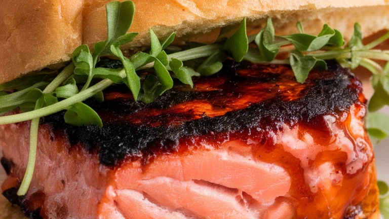 Chipotle BBQ Salmon Burgers - Featured