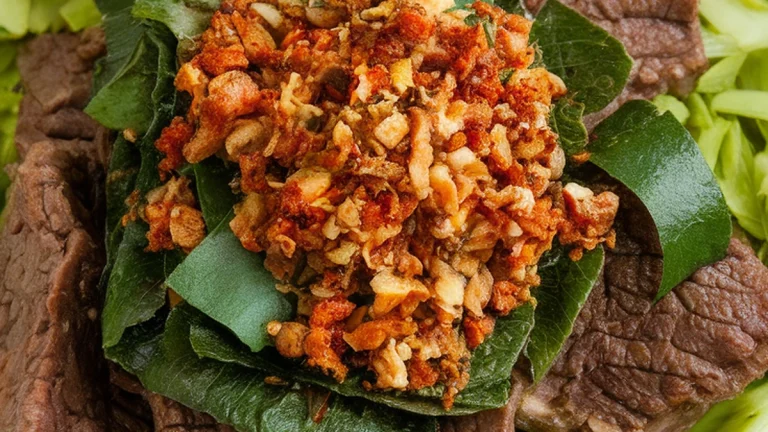 Ekwang (Cameroonian Taro Leaf Stew) - Featured