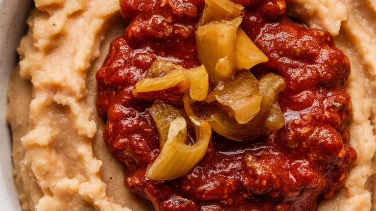 Ewa Aganyin (Togolese Mashed Beans and Special Sauce) - Featured
