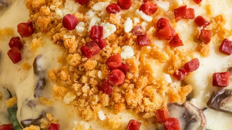 Green Bean Casserole with Pimento - Featured
