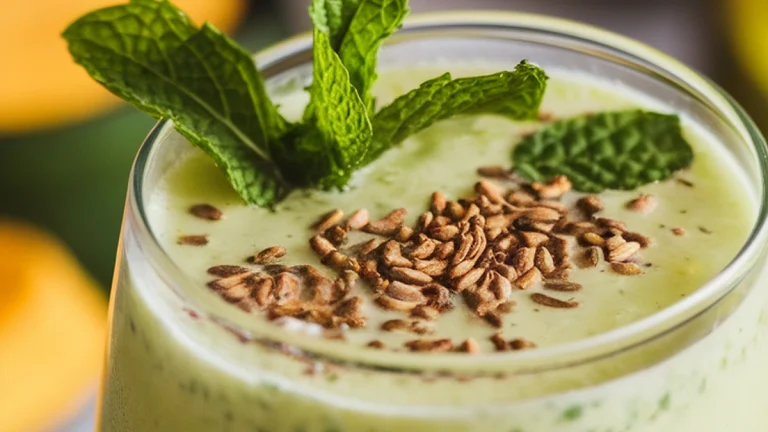 Green Mango and Cumin Drink (Aam Panna) - Featured