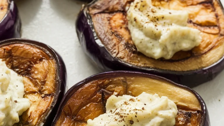 Grilled Eggplant with Garlic Butter - Featured