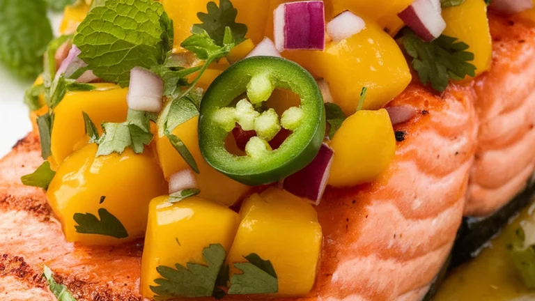 Grilled Salmon with Mango Salsa - Featured