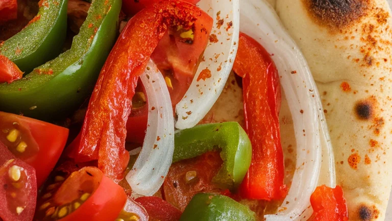 Gurasa (Hausa Flatbread with Vegetables) - Featured