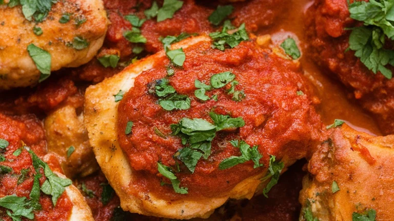 Harissa bil Djaj (Libyan Chicken Harissa) - Featured