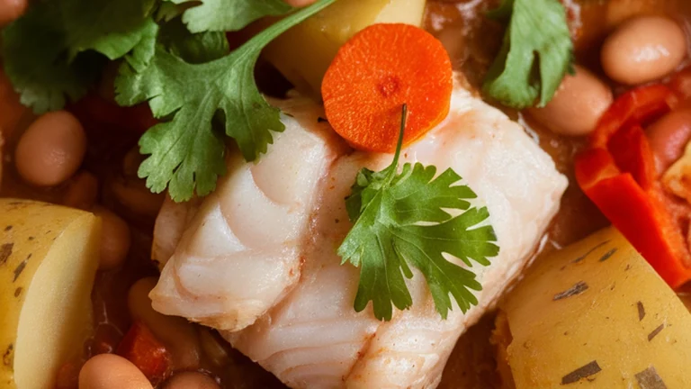 Ibirayi n'Ibishyimbo (Rwandan Bean Soup with Fish) - Featured