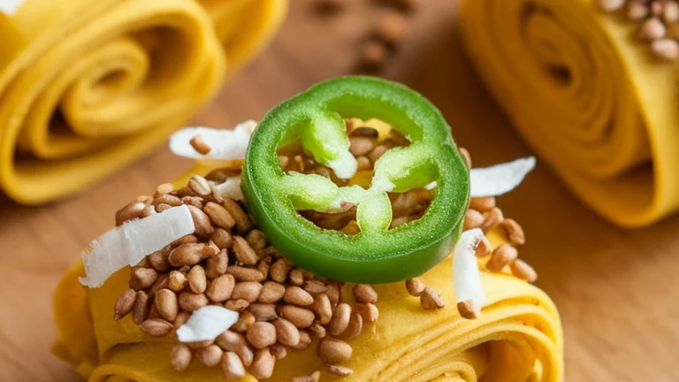 Khandvi (Rolled Chickpea Noodles) - Featured