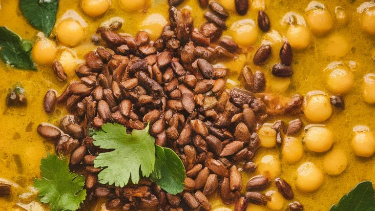 Khatti Dal (Spiced Tamarind Pigeon Peas) - Featured