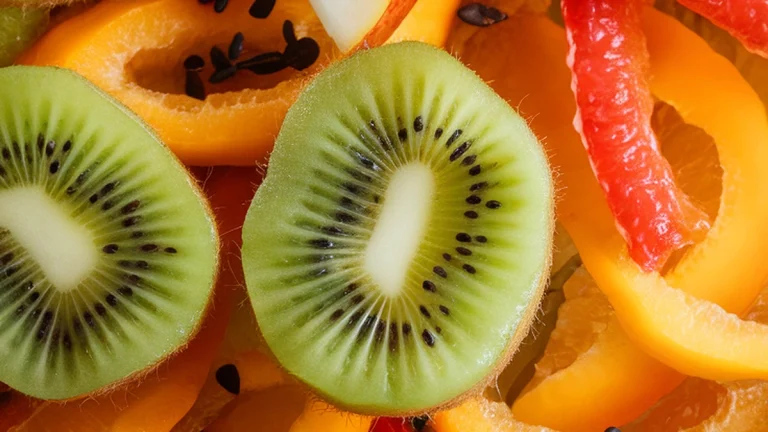 Kiwi and Asian Pear in Lemon Dressing - Featured