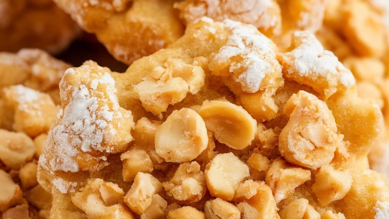 Kuih Makmur (Malaysian Peanut Cookies) - Featured