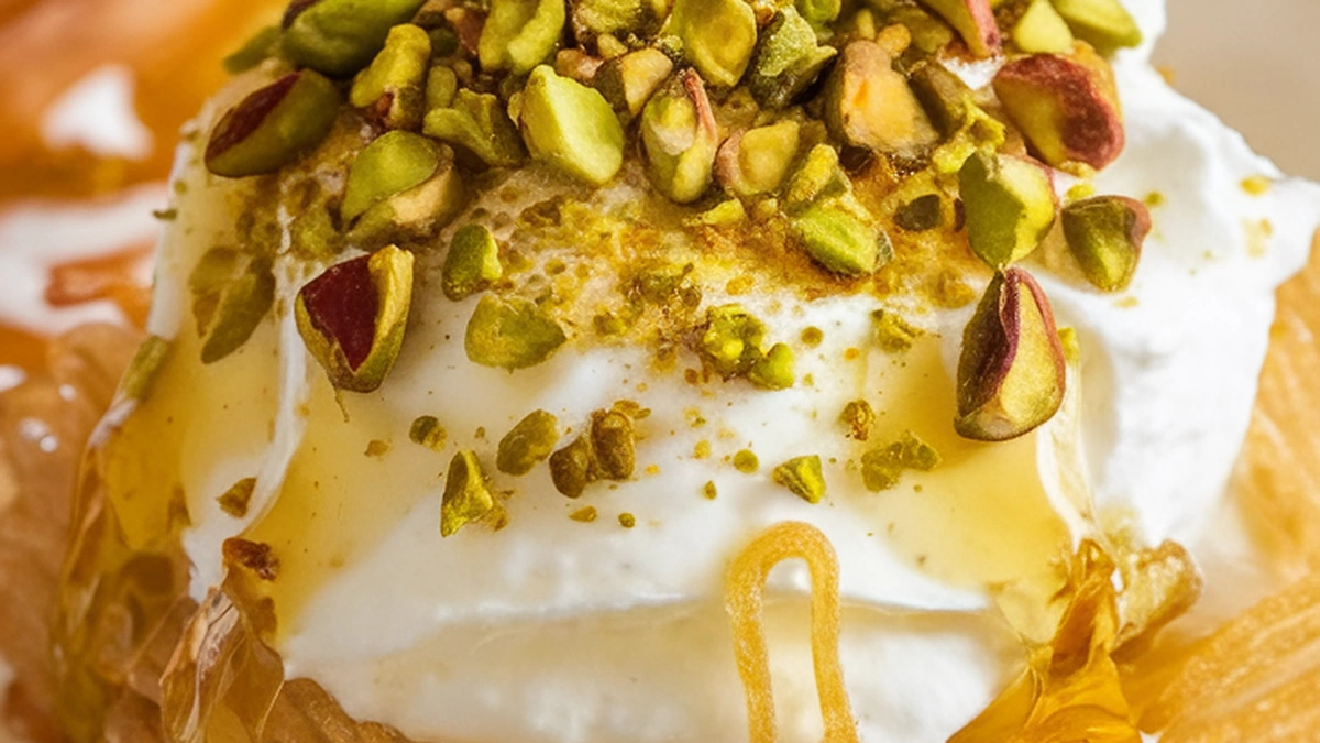 Kunafa Bil Ashta (Egyptian Clotted Cream Pastry) - Featured